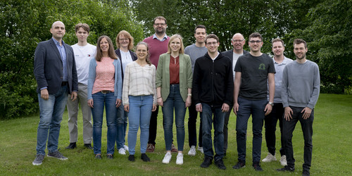 Group photo of the team of the Chair of Business and Social Statistics